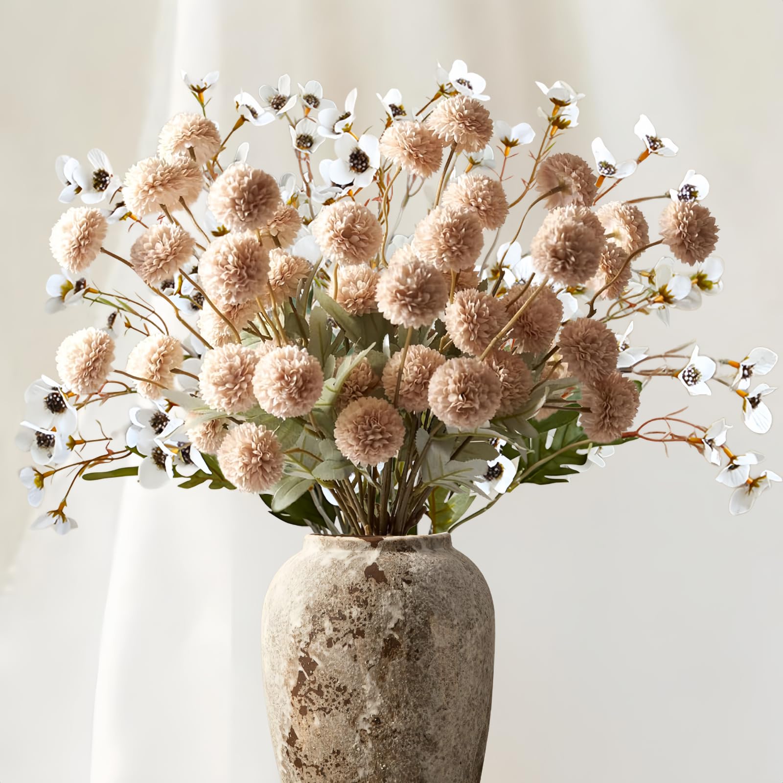 Amazon.com: ASTRYAS 10Pcs Faux Kiku Chrysanthemum Flowers with